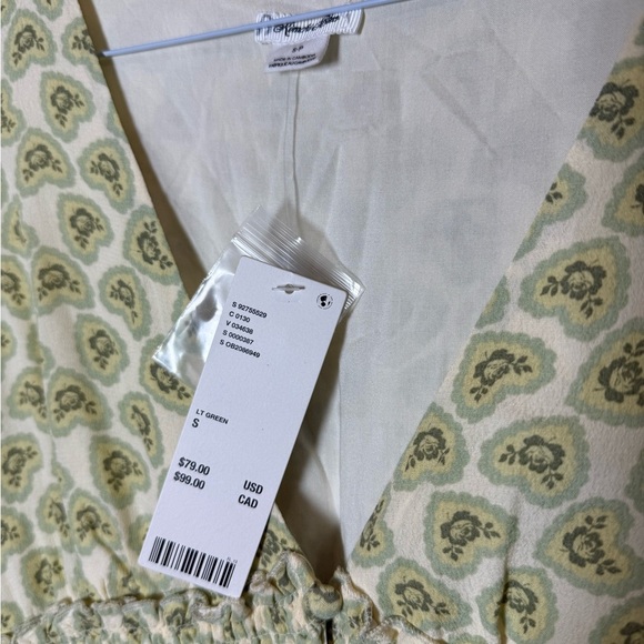 Urban Outfitters Kimchi Blue Ioni Midi Dress Yellow & Green Small - Picture 9 of 11